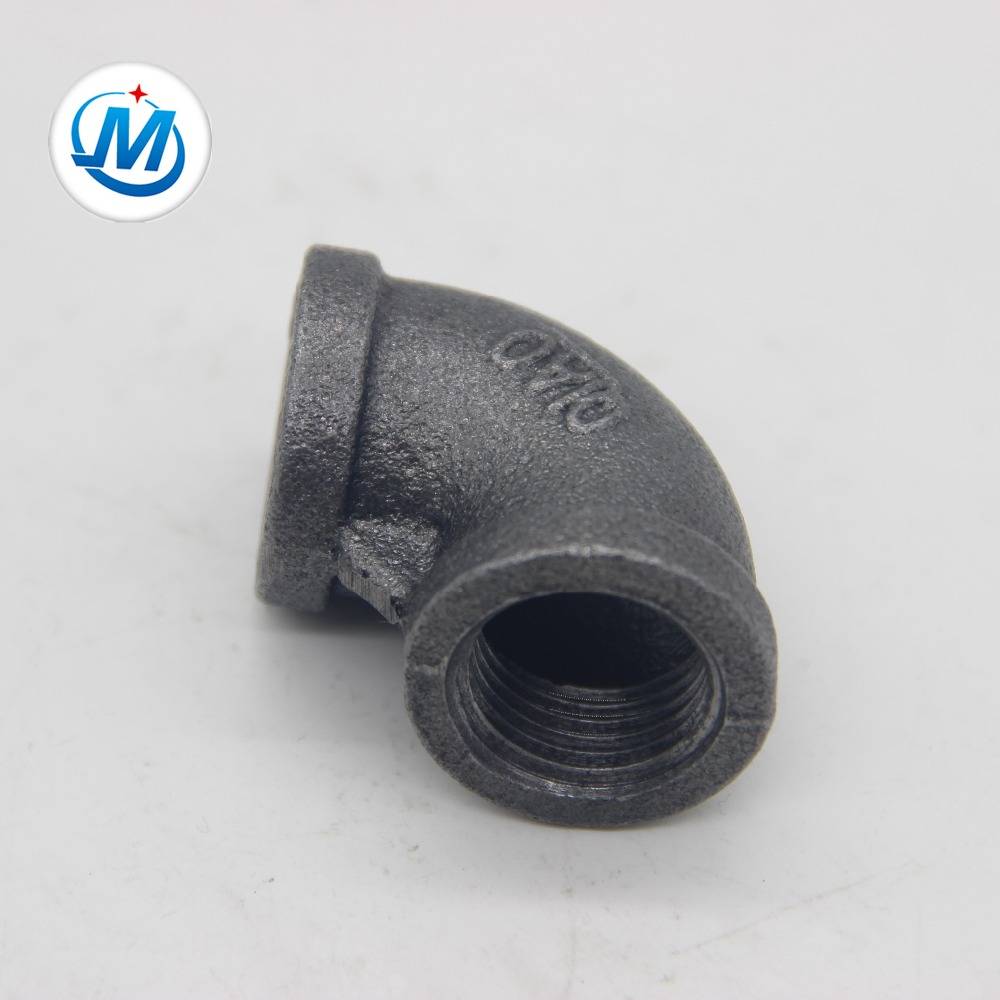 Black iron 1/2" and 2" elbow pipe fitting