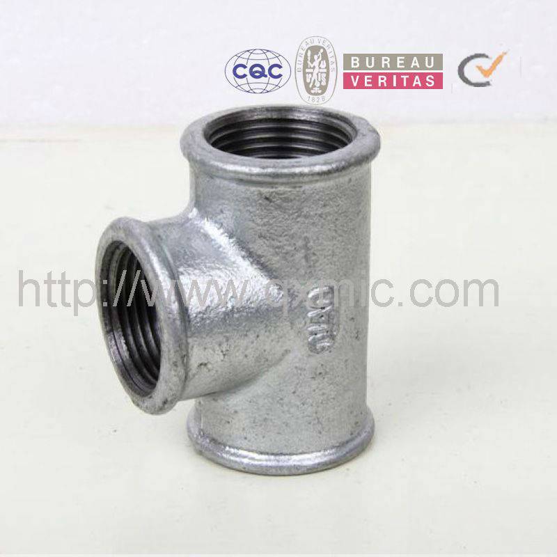 Top Quality Brass Compression Fittings -
 ANS/ASME/NPT tee beaded equal malleable pipe fitting – Jinmai Casting