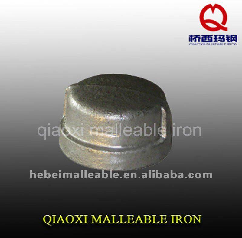 gi malleable cast iron pipe fitting banded cap