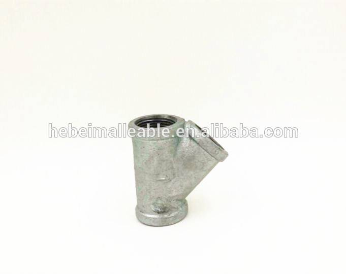 hot dipped galvanized pipe fittings 1/2 "Y Branche 45 degree