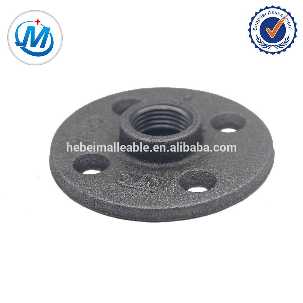 1/2 inch black cast iron pipe fittings floor flange