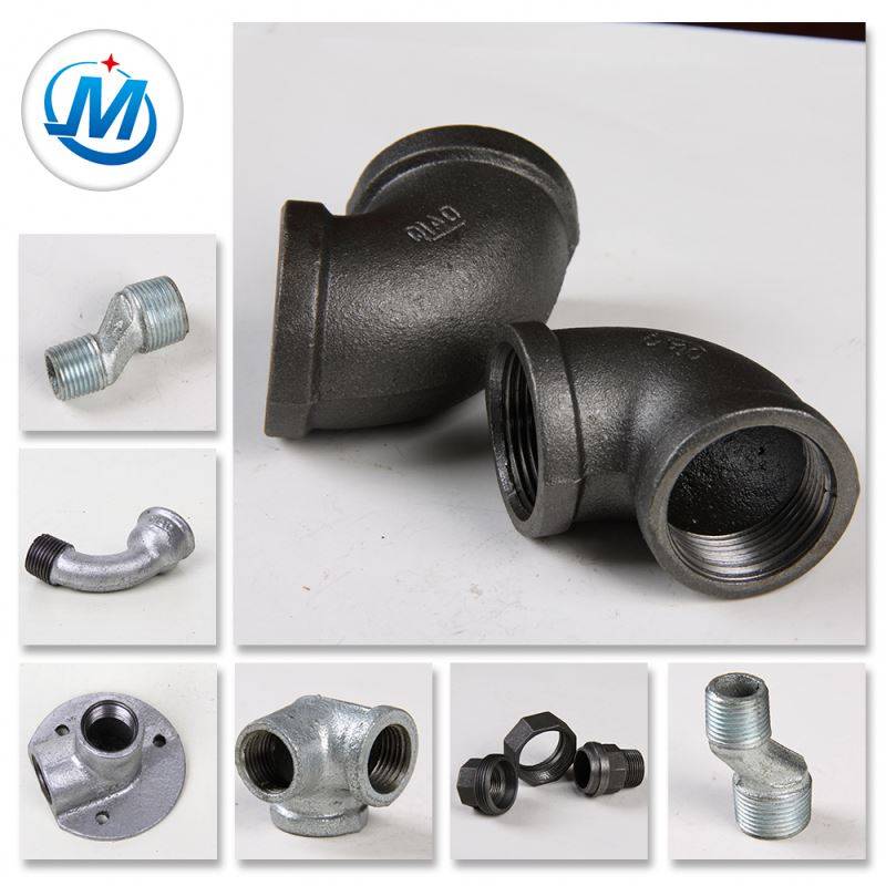 Equal Shape And Round Head Code Water Pipeline Galvanized Malleable Cast Iron Pipe Fitting