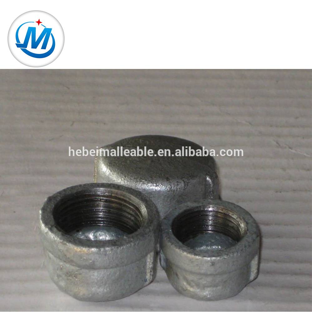 Factory Free sample 90 Degree Threaded Elbow -
 hot dipped galvanized BS threading pipe fittings cap – Jinmai Casting
