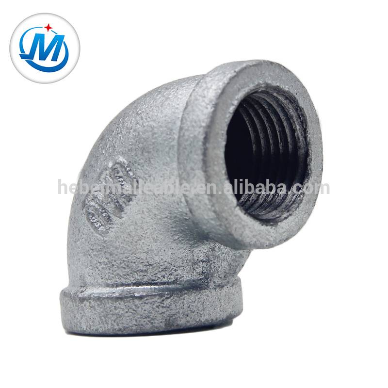 1-1/4"DIN malleable iron pipe fitting 90 degree banded equal elbow