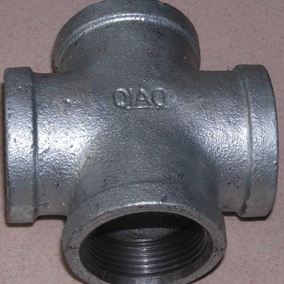 Best Selling Malleable Iron 4 Way Pipe Fitting Cross