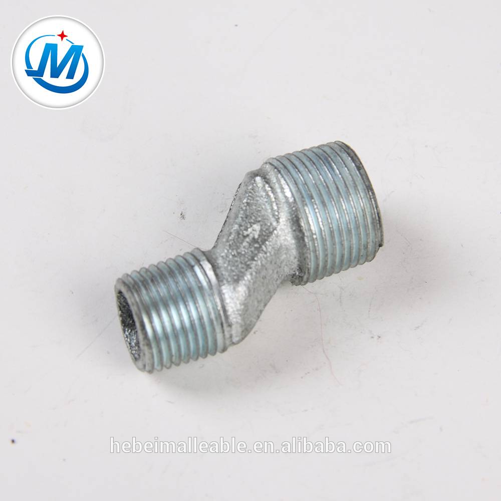 150# Hot Dipped GI Malleable Iron Pipe Fitting Eccentric Reducing Male Nipple