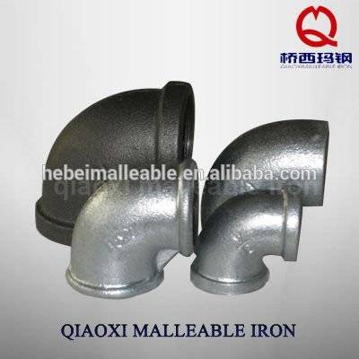 di pipe fitting eccentric reducer 90 degree elbow galvanized malleable iron good quality and low price