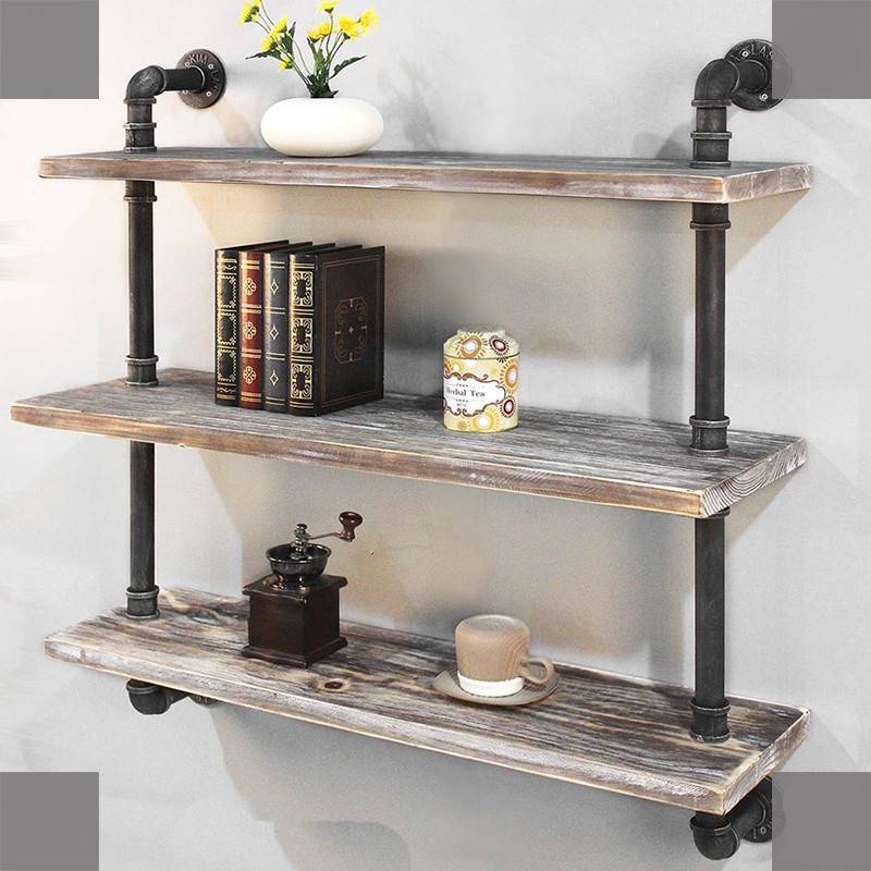 Excellent quality Copper Pipe Sleeve -
 Rustic Pipe Shelving Unit, Metal Decorative Accent Wall Book Shelf for Home or Office Organizer – Jinmai Casting