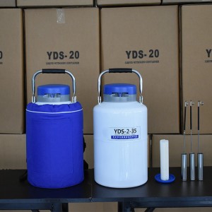 Liquid nitrogen container with canisters