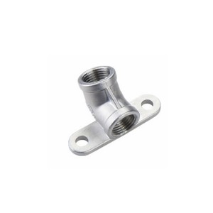Stainless steel elbow with fixing seat