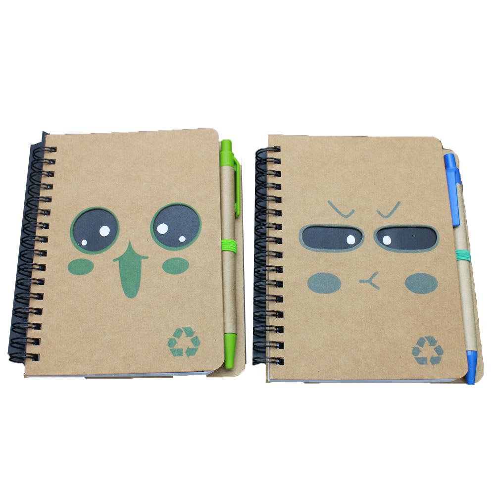 Factory Promotional Stationery Set In Pvc Bag - Ricky NB-R001 hot selling sprial paper notebook with ball pen – Ricky Stationery