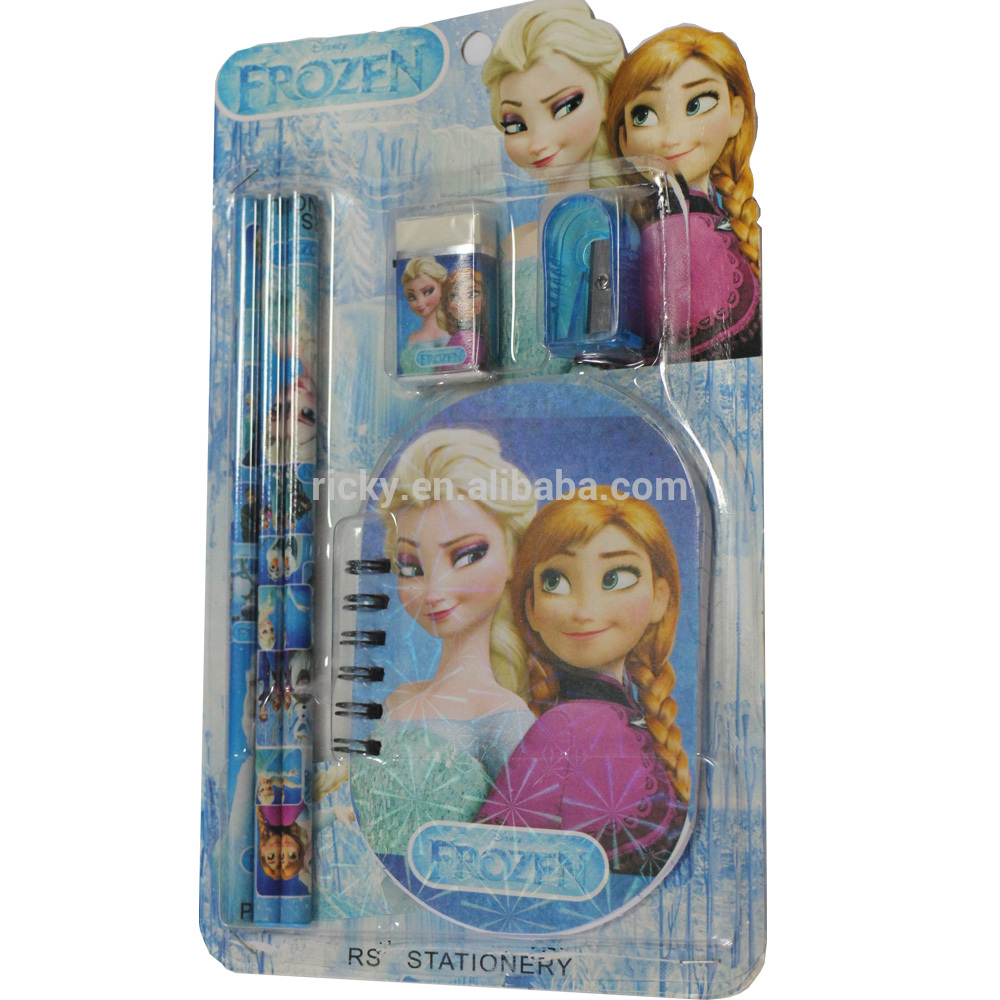 Discount Price Sketch Pencil Set - ST-R020 Frozen stationery set,5pcs stationery set – Ricky Stationery