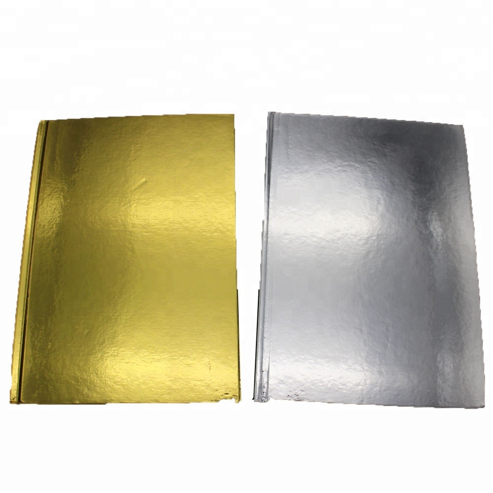 gold or silver foil cover glued notebook