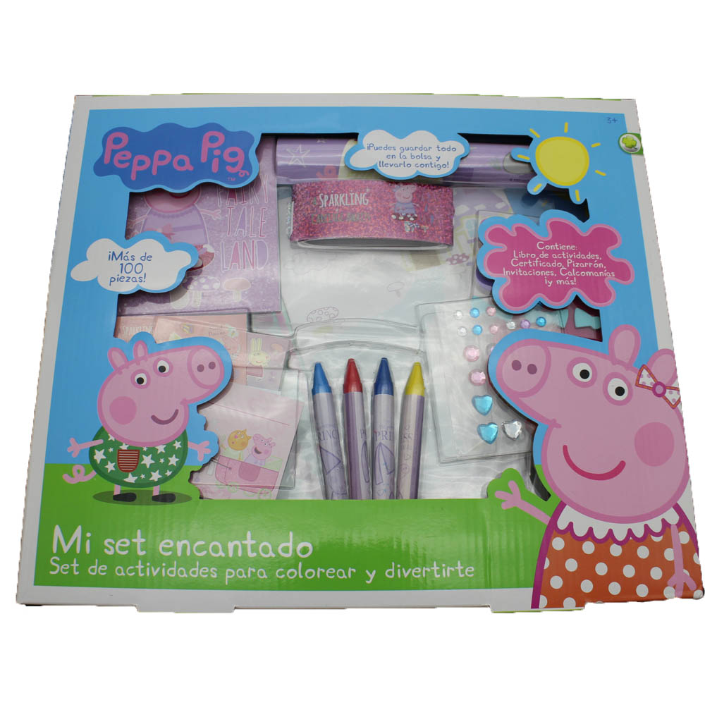 Professional peppa pig coloring stationery set for kids