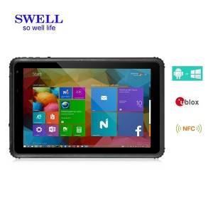 Windows tablette rugged case 10points touchscreen mobile rfid reader I18H