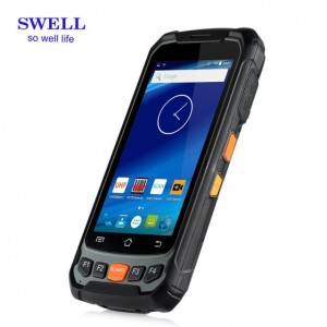 All in One Mobile Handheld NFC RFID Reader 13,56 GHz kestävä viivakoodilukija