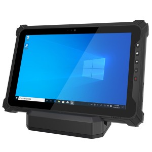 Military MIL-STD-810 Tablet resistente de 10,1 pulgadas CPU Intel más reciente con serie RS232, RJ45 y USB A 2.0 Windows 11 OS fuente de alimentación conectada sin batería i107J.