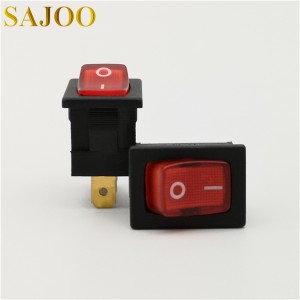 Newly Arrival Plastic Push Button Switch - SAJOO 6A T125 2Pin on-off miniature rocker switch with lamp SJ2-4 – Sajoo