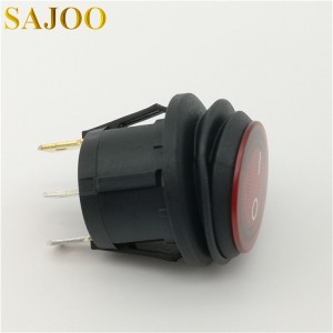 High Quality for On/Off Timer Switch - SAJOO 16A 125V T125 3Pin round waterproof rocker switch SJ2-8(P) – Sajoo