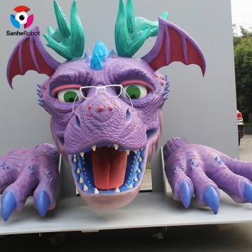 Animatronic mechaniccal realistic cartoon dragon for amusement park