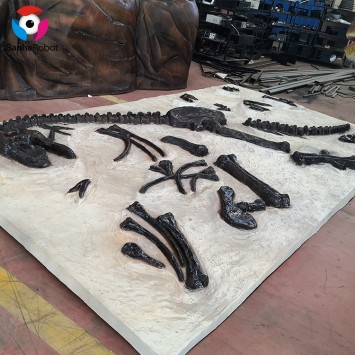 Indoor and outdoor kids amusement park fiberglass long neck dinosaur fossil  dig for play