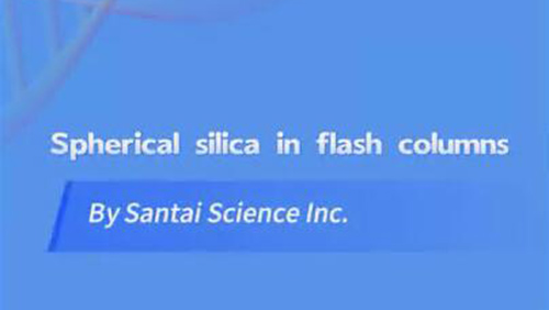 Spherical silica in flash columns by Santai Science Inc.