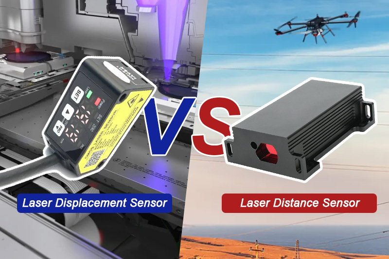 Qual è la differenza tra un sensore di spostamento laser e un sensore di distanza laser?