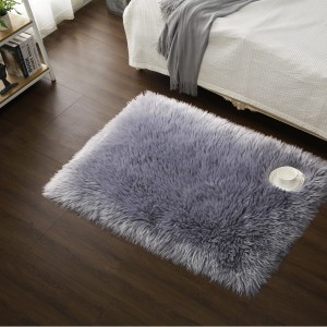 Home Dekor Čtvercový měkký plyšový koberec Koberec z umělé kožešiny Nadýchané chlupaté koberečky