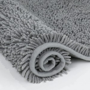 Китайські постачальники Нековзкий суцільний шеніловий водопоглинаючий кудлатий килимок Синельний килимок для ванної кімнати