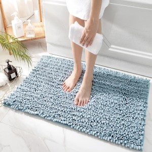 Chinese leveranciers antislip massief chenille wateropname shaggy tapijt chenille tapijt badmat