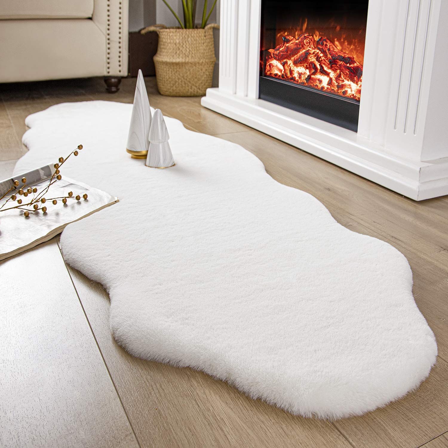HOME DECO Ultra měkký kobereček z umělé králičí kožešiny měkký a...