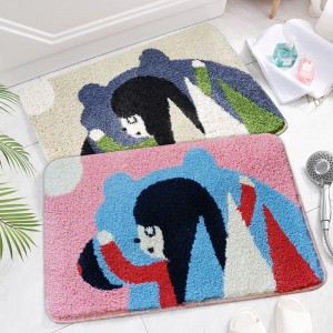 Нековзкі килимки для ванної кімнати Абстрактний килимок для ванної з мікрофібри