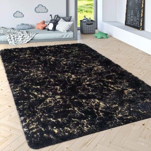 High Quality for Carpet Outlet - Amazon Hot Selling Shaggy Living Room Center Rug gold Silver gold blocking Comfy Floor Rug Area Carpet – Senfu