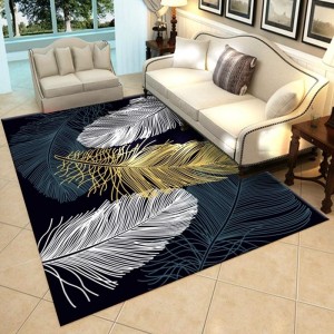 Péřový vzor s nízkým vlasem Levný moderní koberec Velké koberce do obývacího pokoje