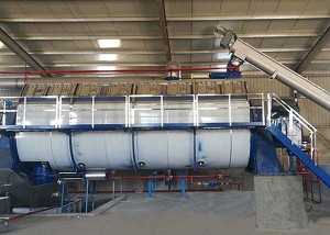 Secador de disco de aço carbono para usina de processamento de resíduos animais