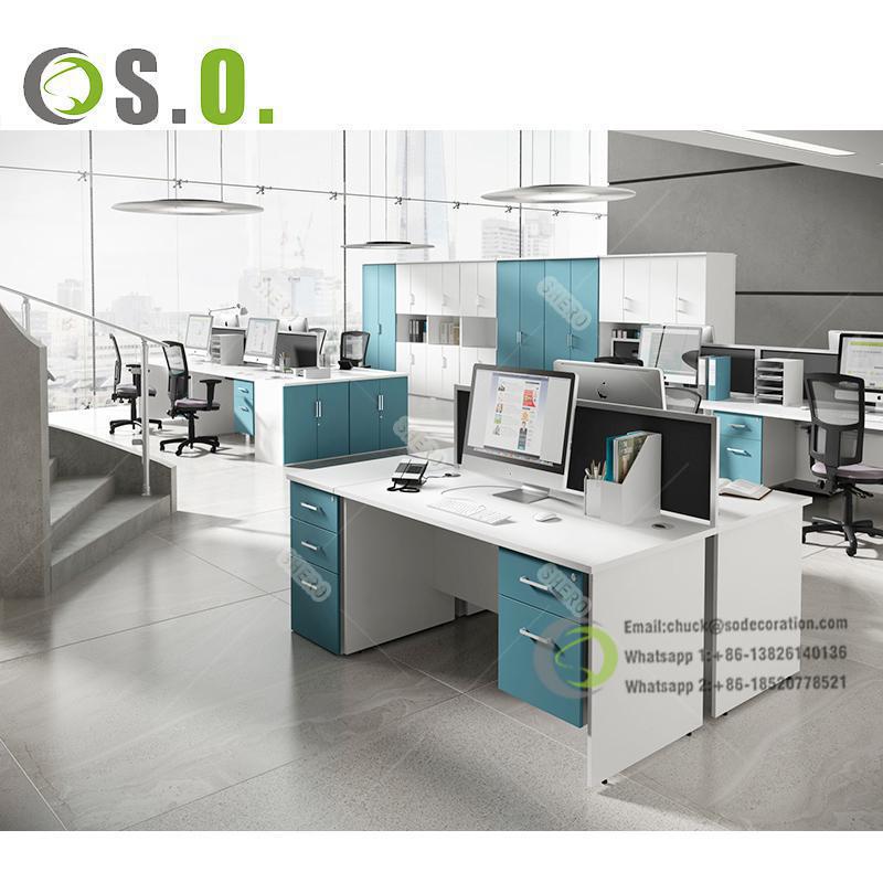 Luxurious Design manager boss office furniture office boss desk set CEO executive desk with cabinet