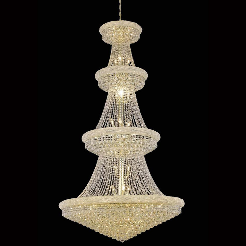 48 Inch Four Tiers Empire Crystal Chandelier Big Chandelier for Foyer 1800G48