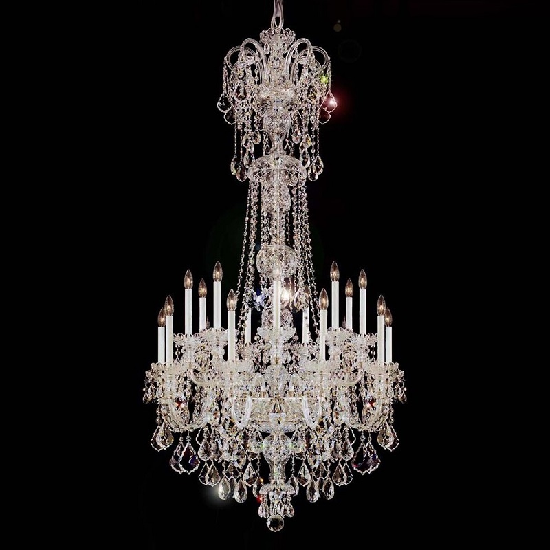 18 Lights Tall Bohemia Chandelier for High Ceiling