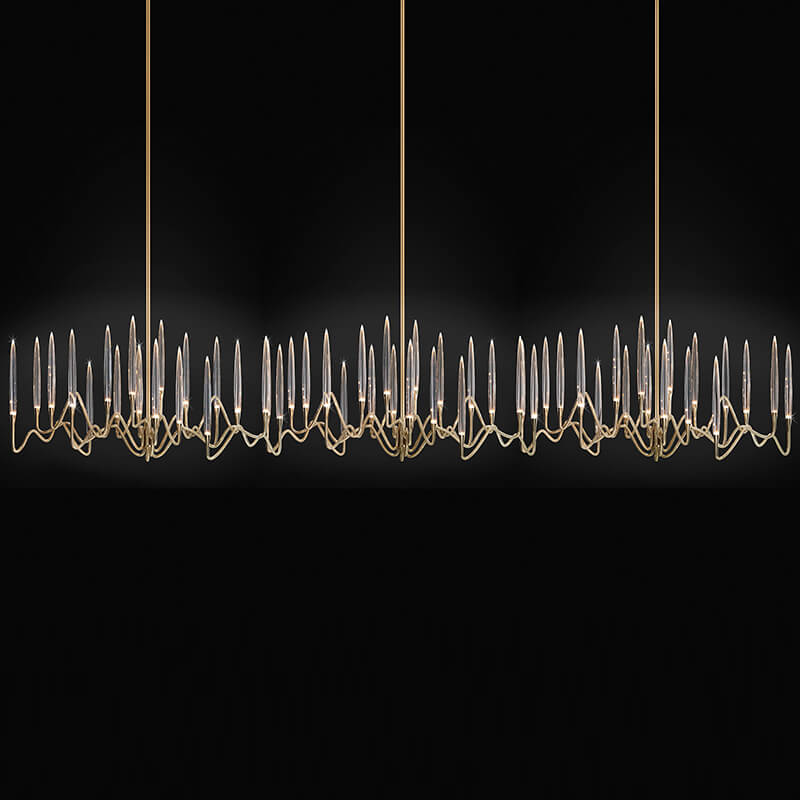 112 Inch Linear Contemporary Chandelier for Formal Dining Room