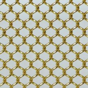 Hot-selling Coil Drapery Wire Mesh Curtains - XY-AG1042 Gold Metal Mesh Fabric – Shuolong