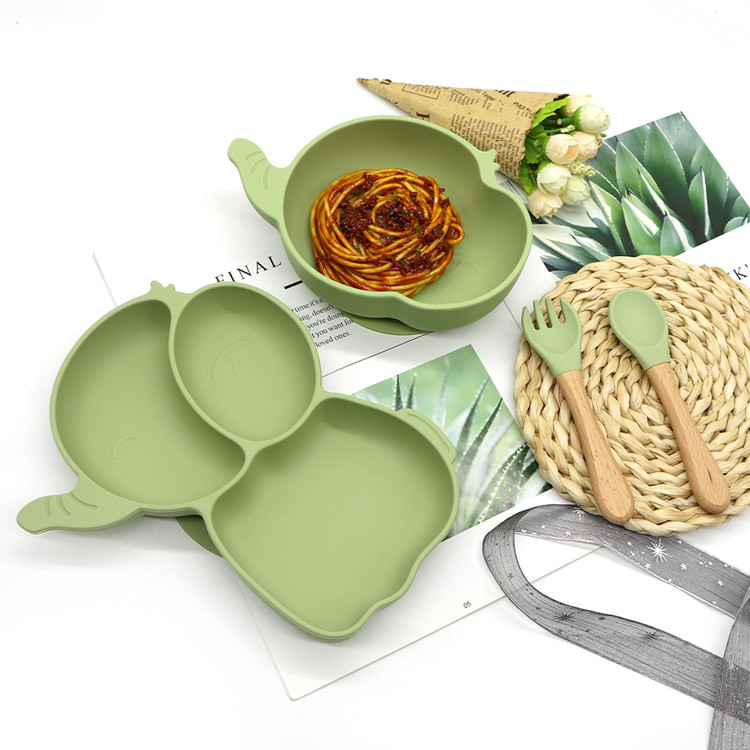 Baby Feeding Utensils Dishes  Tableware Silicone Baby Food