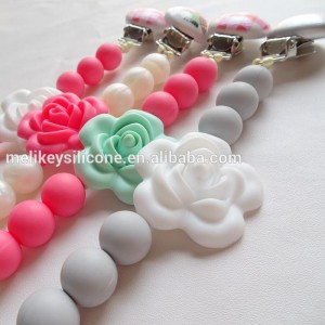 China Cheap price Teething At 4 Months - Silicone Pacifier Clip Baby Products Factory Wholesale | Melikey – Melikey
