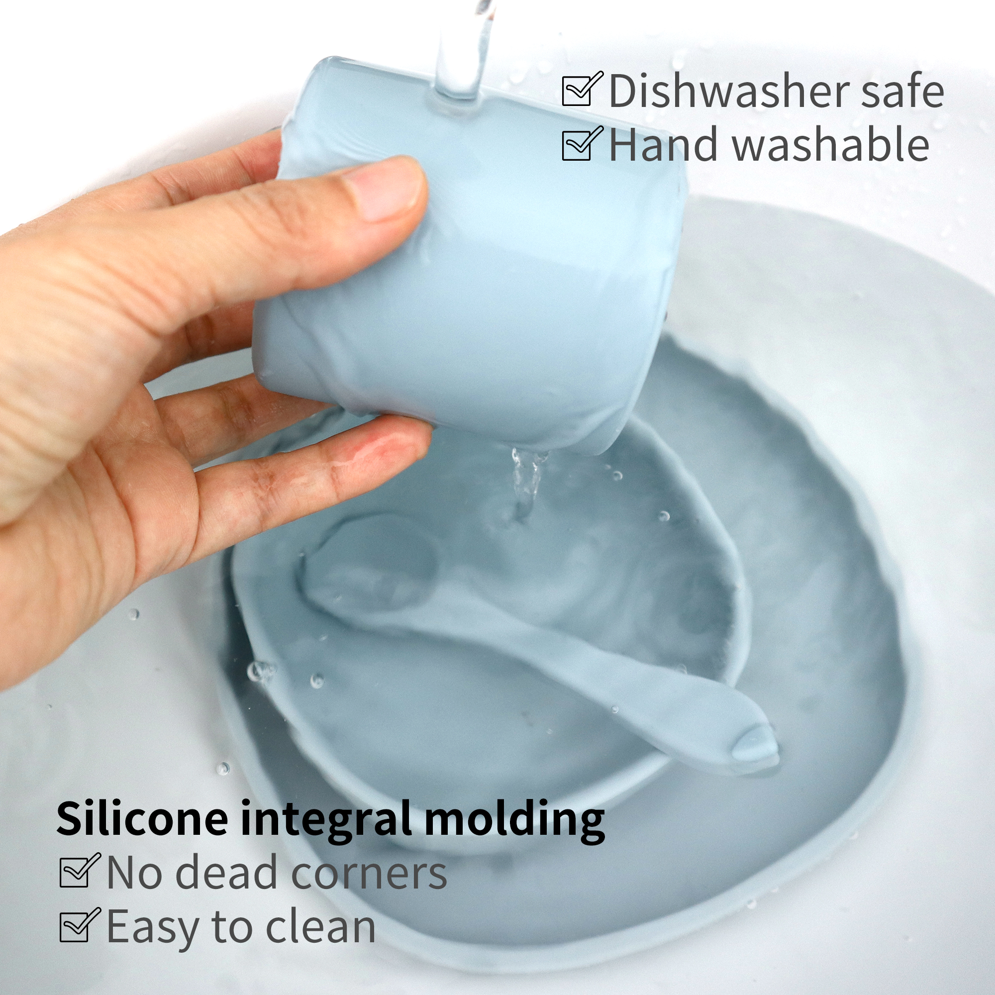 How to clean silicone baby bowl l Melikey
