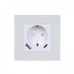 Quality Inspection for UK WiFi Smart Wall Socket 13A Outlet Glass Panel, Smart Life/Tuya APP Remote Control, Works with Amazon Echo Alexa Google Home