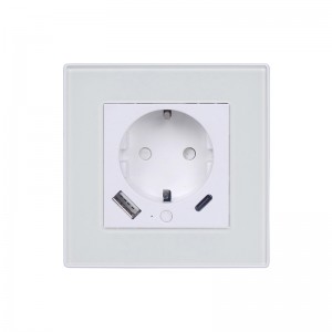 Reasonable price for China 250V 13A Glass Panel Dual USB+3-Pin Multifunctional Wall Neon Switch Electrical Socket Outlet