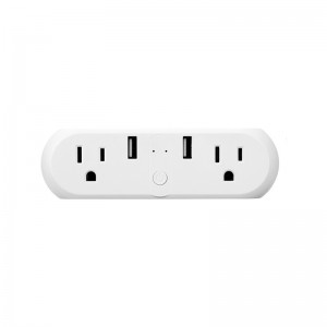 SIMATOP D2 Smart Plug Double Sockets 10A Smart Home WiFi & Bluetooth Smart Outlet, 2.4G WiFi Only, 1-Pack