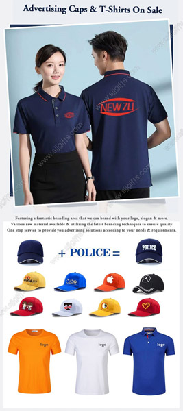 Cappelli è T-shirts publicitarii in vendita