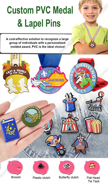 Kev cai PVC Badges & Medals