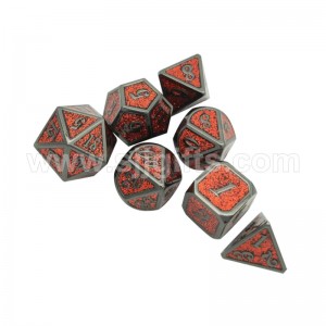 Set di dadi in metallo DND, set di dadi da 7 pezzi per Dungeons è Dragons