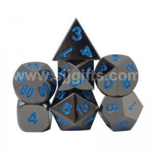 Isethi ye-DND Metal Dice, 7pcs Dice set For Dungeons And Dragons